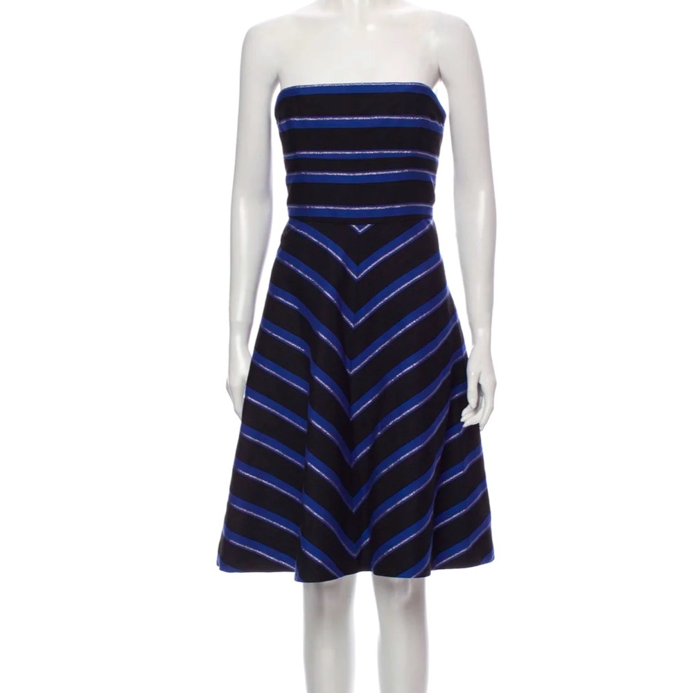 Halston strapless mini dress